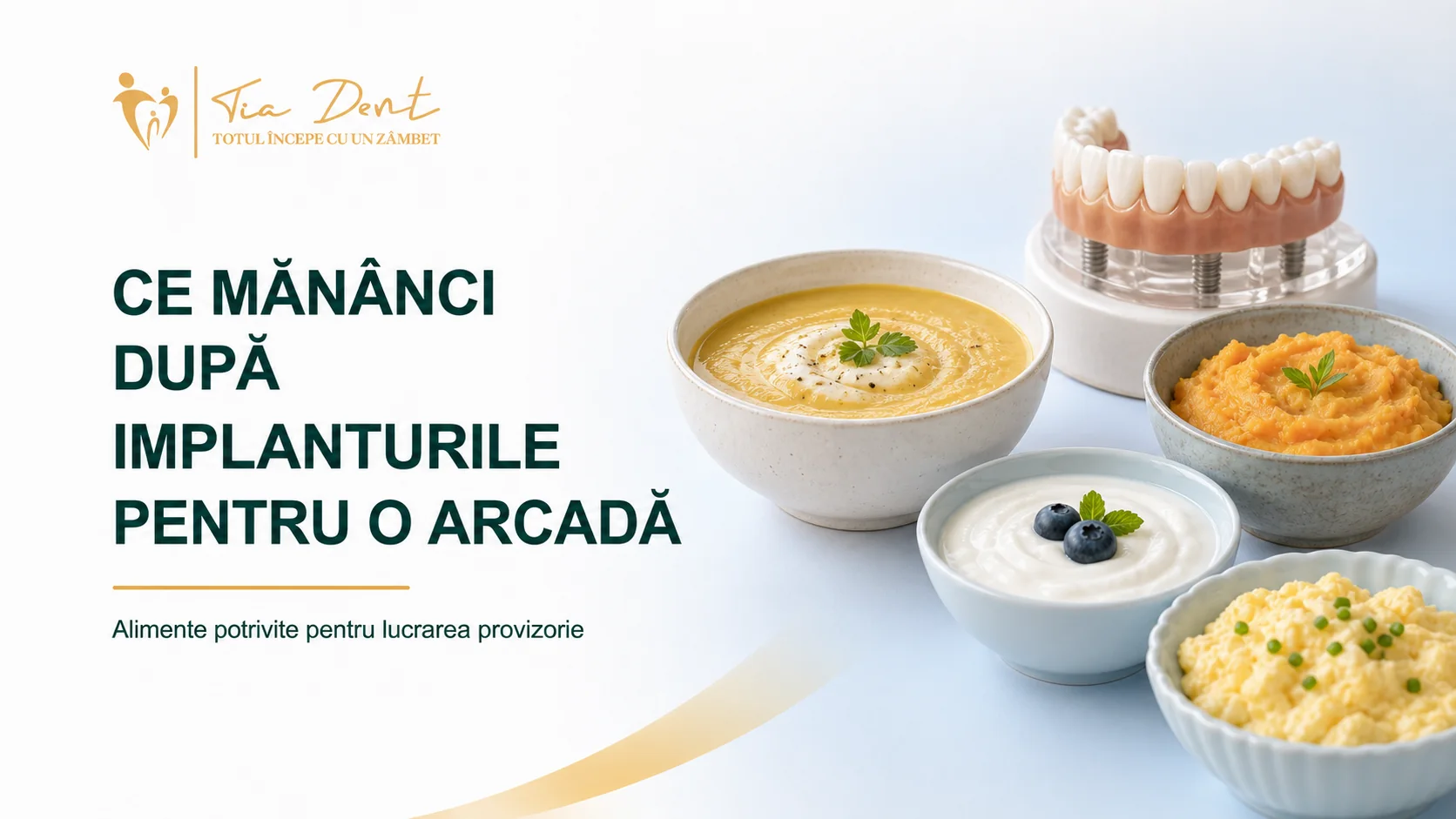 Ce mănânci după implanturile pentru o arcadă: cum protejezi lucrarea provizorie